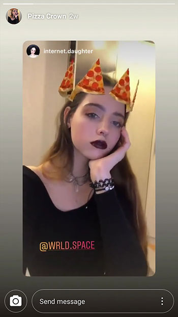 comment télécharger des masques instagram - couronne de pizza