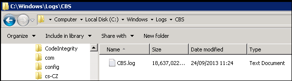 Fichier CBS.log