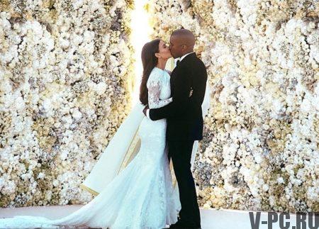 Kim Kardashian avec son mari sur Instagram