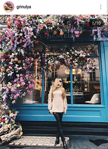 Idées de photos d'automne pour instagram - une belle fille dans un pull