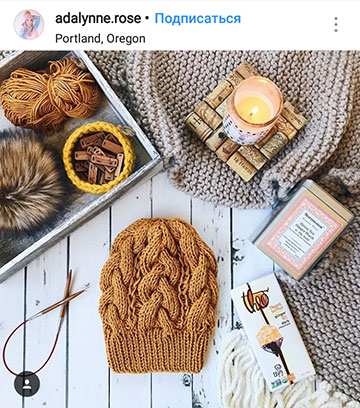 idées de photos d'automne pour instagram - mise en page bonnet tricoté