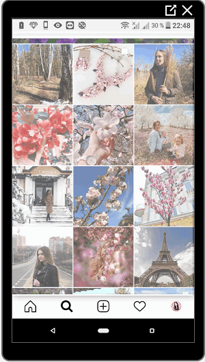 Exemple de publications de printemps sur Instagram