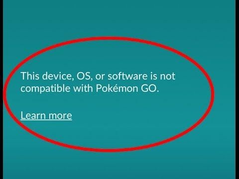 Capture d'écran d'un bug dans Pokemon Go